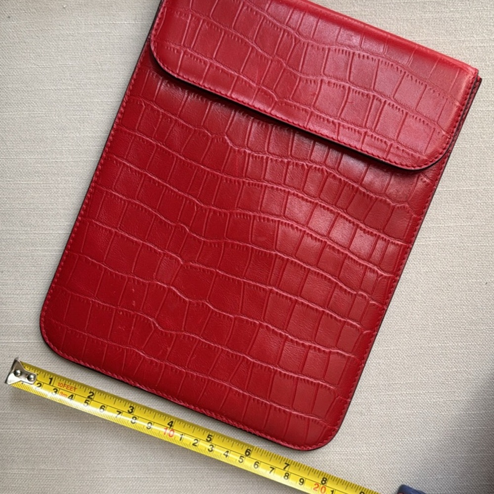 Red Croc-Embossed Tablet Sleeve - Picture 2 of 4